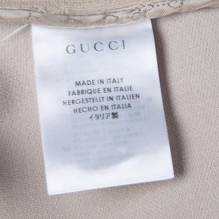 Pre Owned Gucci Beige Wool Pant Suit S