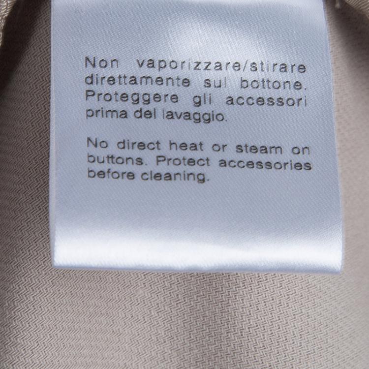 Pre Owned Gucci Beige Wool Pant Suit S