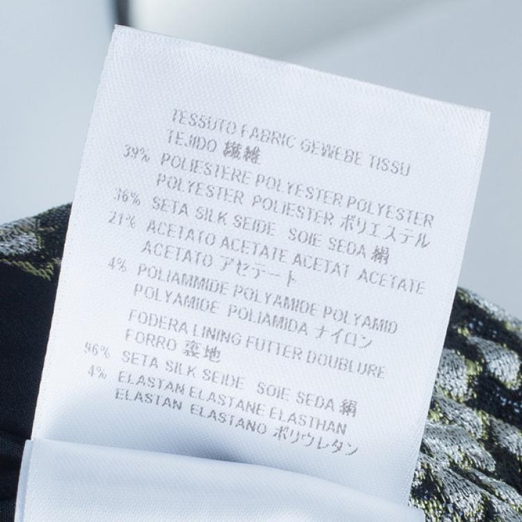 Pre Owned Gucci Jacquard Python Motif Doublebreasted Coat M