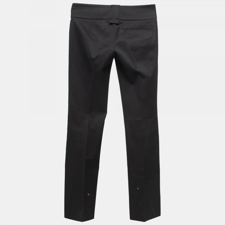 Pre Owned Gucci Black Cotton Star Detail Trousers S