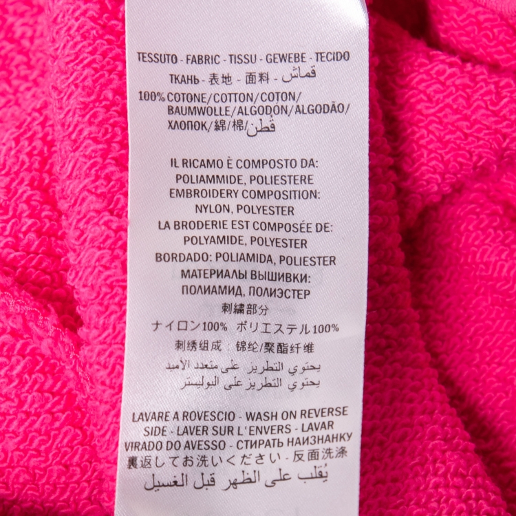 Pre Owned Gucci X Elton John Pink Heart Sequin Embellished Cotton Sweatshirt S