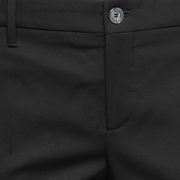 Pre Owned Gucci Black Wool Flared Trousers M