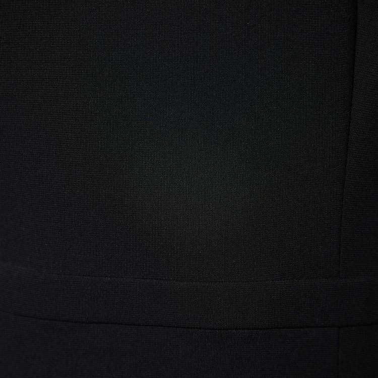 Pre Owned Gucci Black Knit Contrast Sleeve Detail Midi Dress L