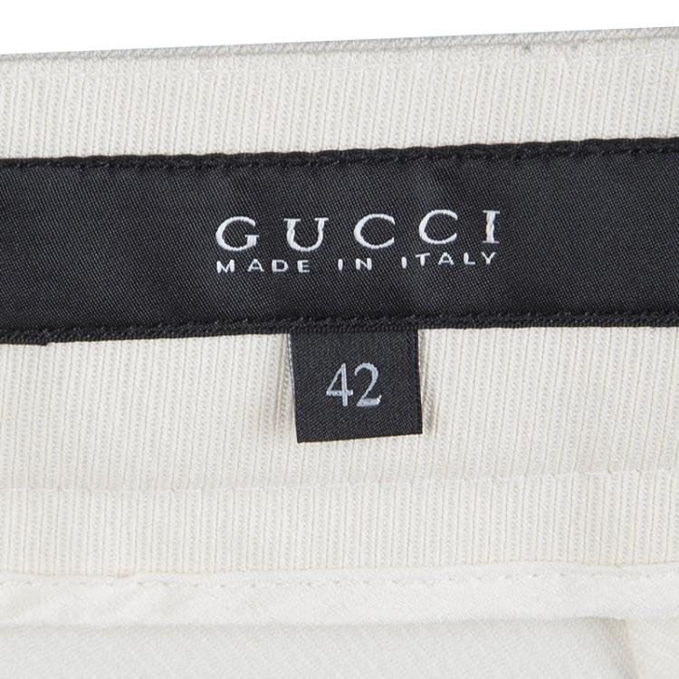 Pre Owned Gucci Beige Tapered Trousers M