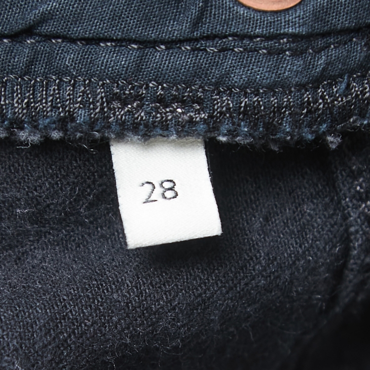 Pre Owned Gucci Black Stretch Denim High Waist Skinny Jeans M Waist 28"