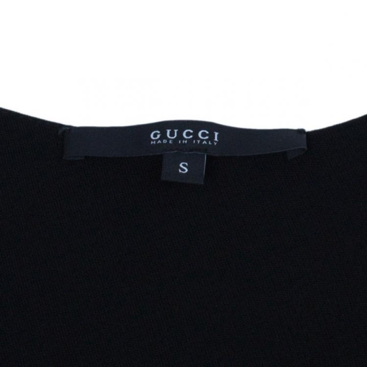 Pre Owned Gucci Black Fitted Dress S