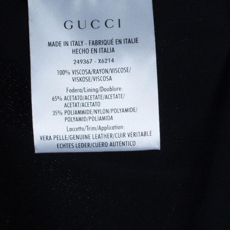 Pre Owned Gucci Black Fitted Dress S
