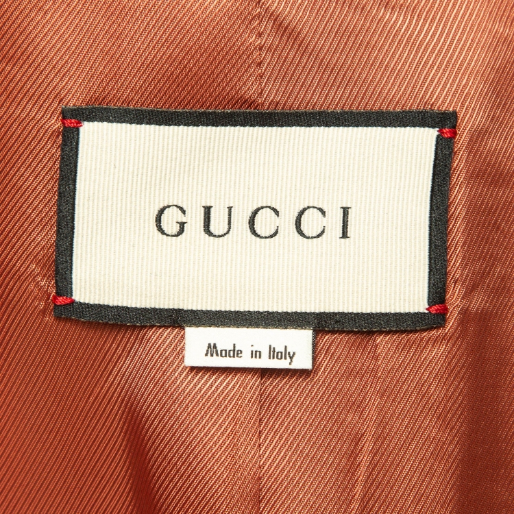 Pre Owned Gucci Black Stretch Silk Blend Single Breasted Blazer S
