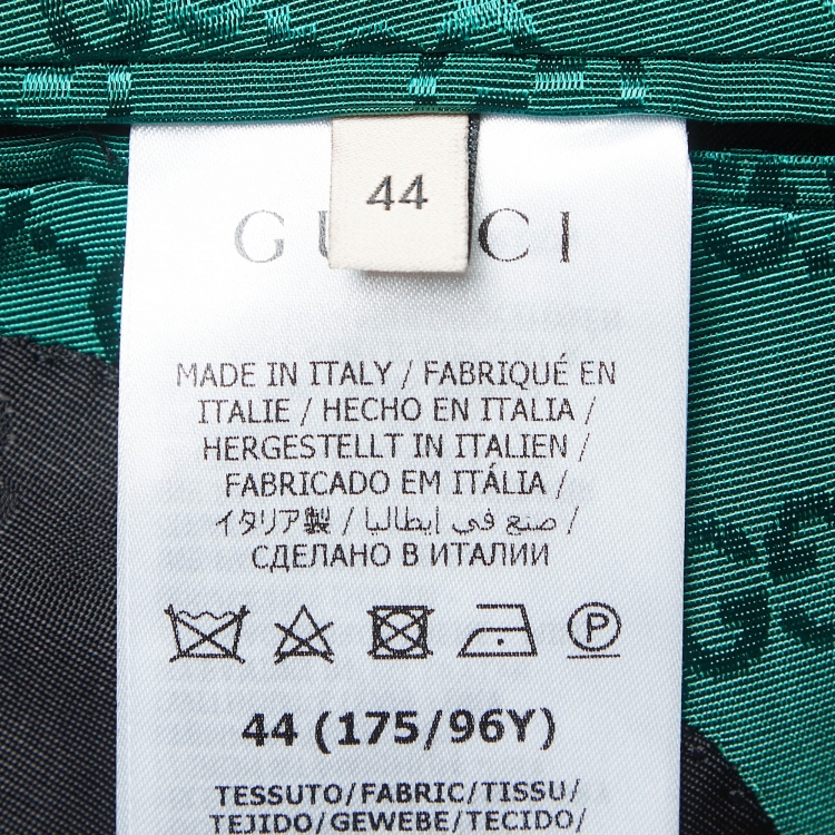 Pre Owned Gucci Green GG Jacquard Blazer M