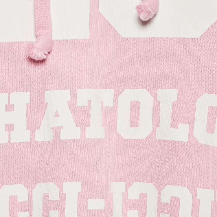 Pre Owned Gucci Pink Printed Cotton Oversized Hoodie S