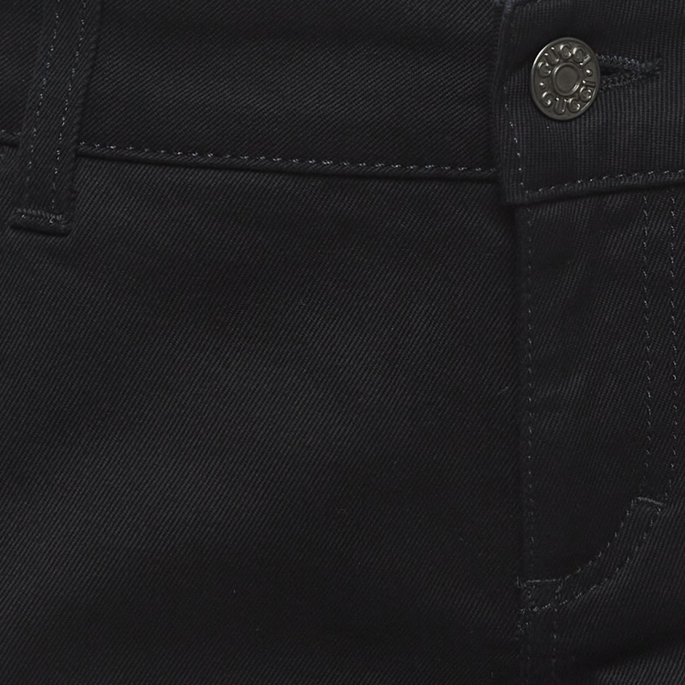 Pre Owned Gucci Black GG Studded Denim Jeans M Waist 31"