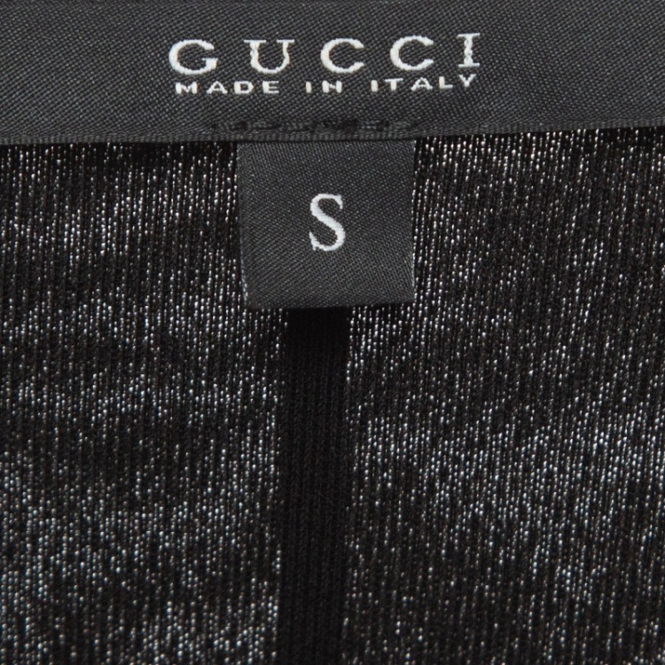 مملوكة مسبقًا Gucci Black Jersey V Neck Kaftan Midi Dress S