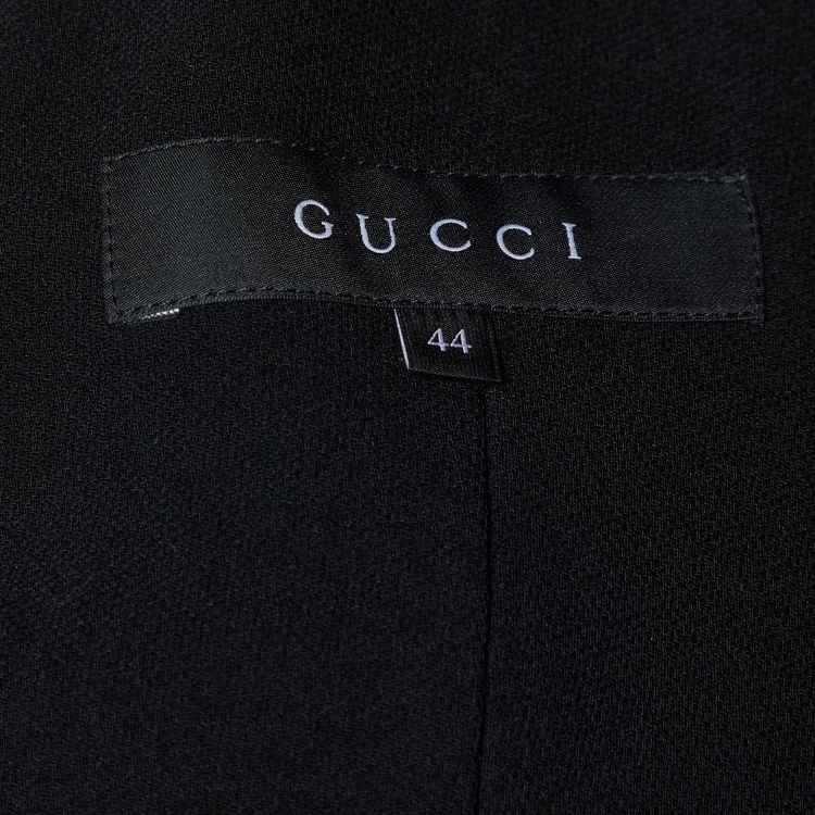 Pre Owned Gucci Black Wool Pant Suit M