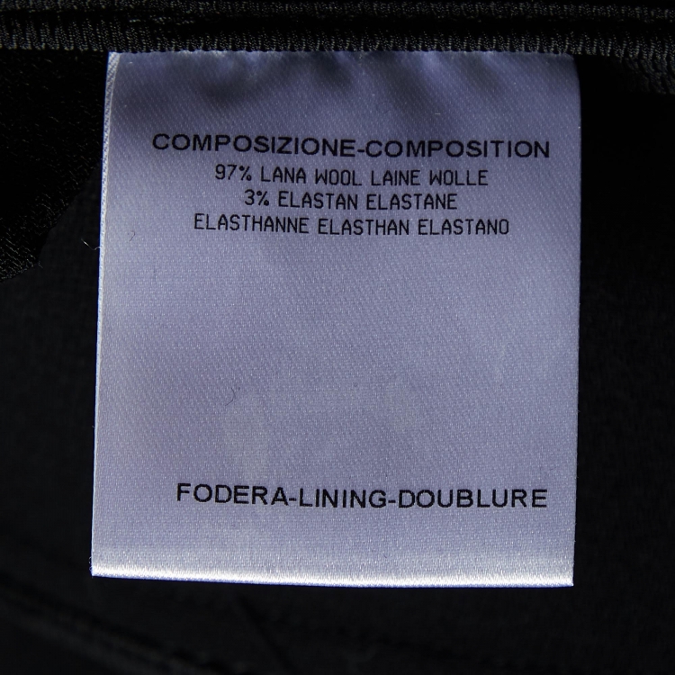 Pre Owned Gucci Black Wool Pant Suit M