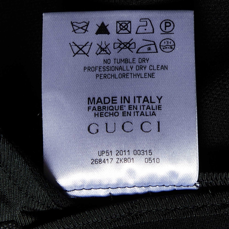 Pre Owned Gucci Black Wool Pant Suit M