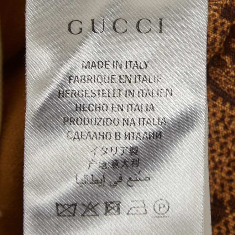 Pre Owned Gucci Brown GG Monogram Print Jersey Track Pants M