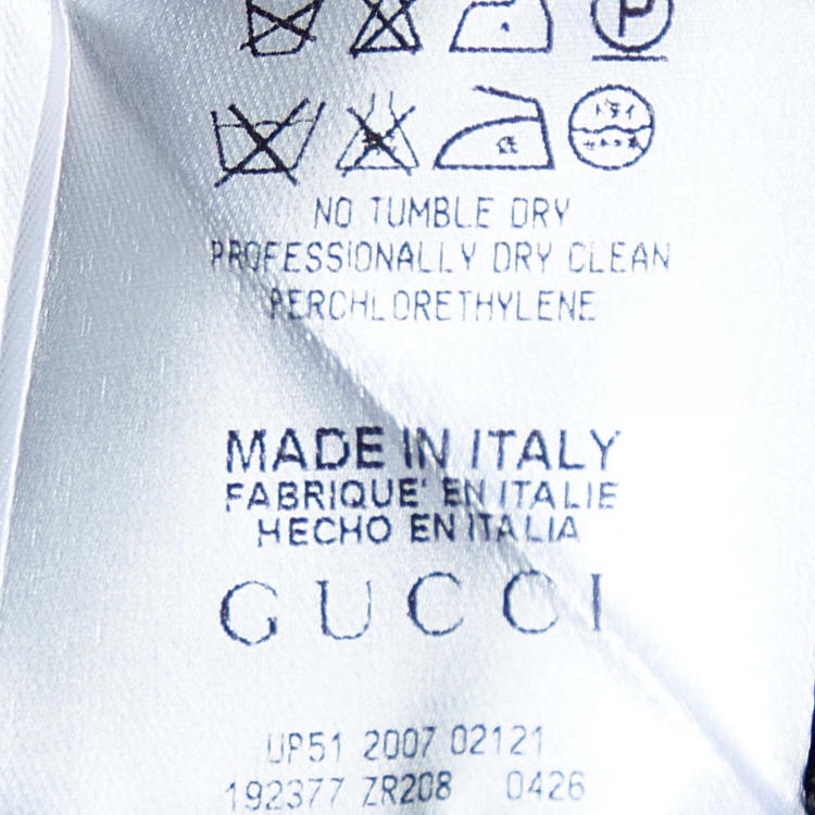 Pre Owned Gucci Monochrome Printed Cotton Shorts S