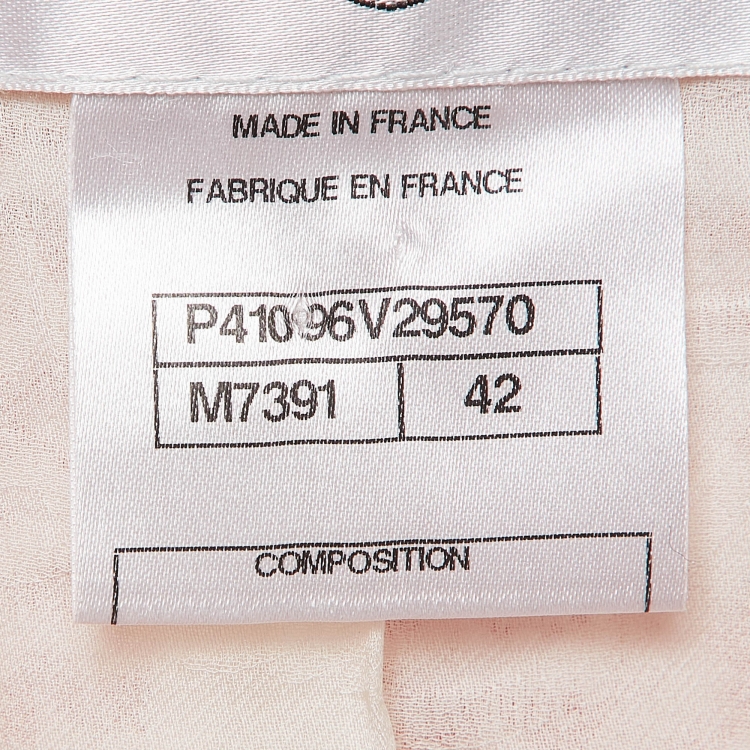 Pre Owned Chanel Red Multicolor Tweed Buttoned Front Jacket M