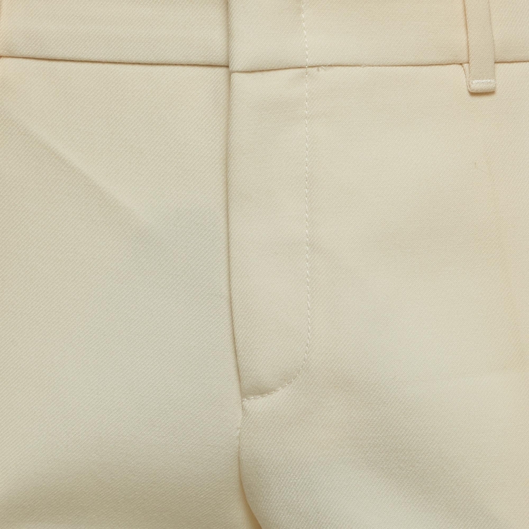Pre Owned Gucci Cream Flared Trousers M