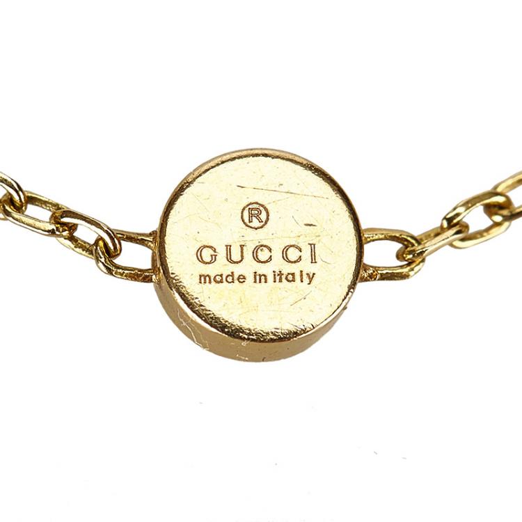 Pre Owned Gucci 18K Yellow Gold Chain Bracelet