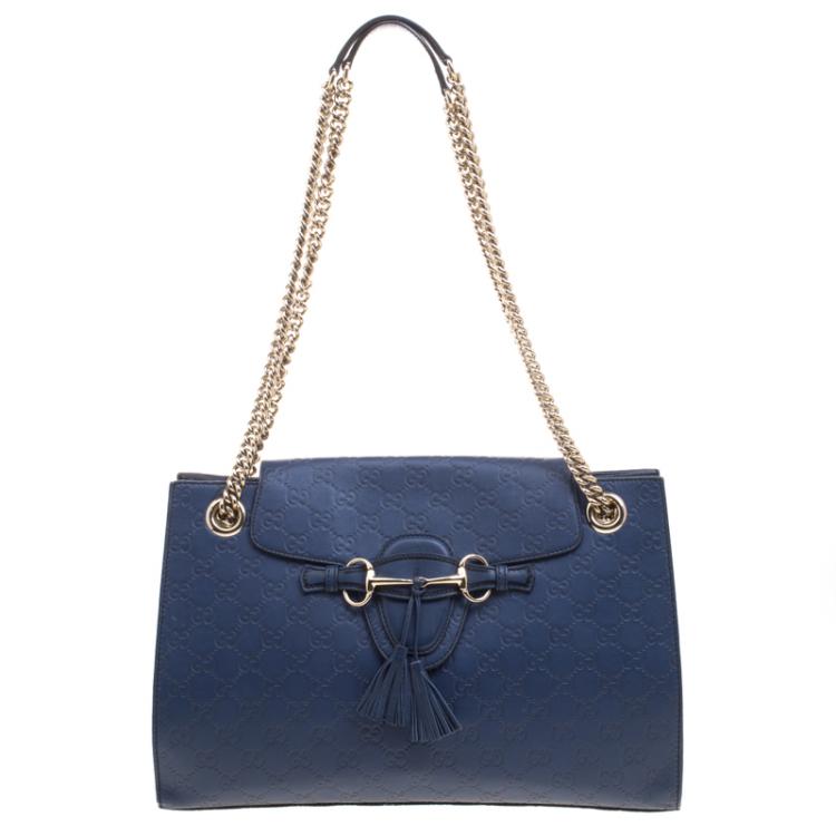 navy blue gucci handbag