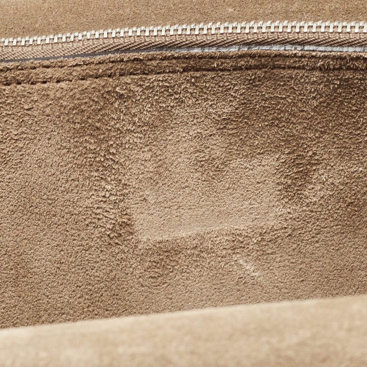 Pre Owned Gucci Beige GG Supreme Canvas and Suede Medium Bee Embroidered Dionysus Shoulder Bag