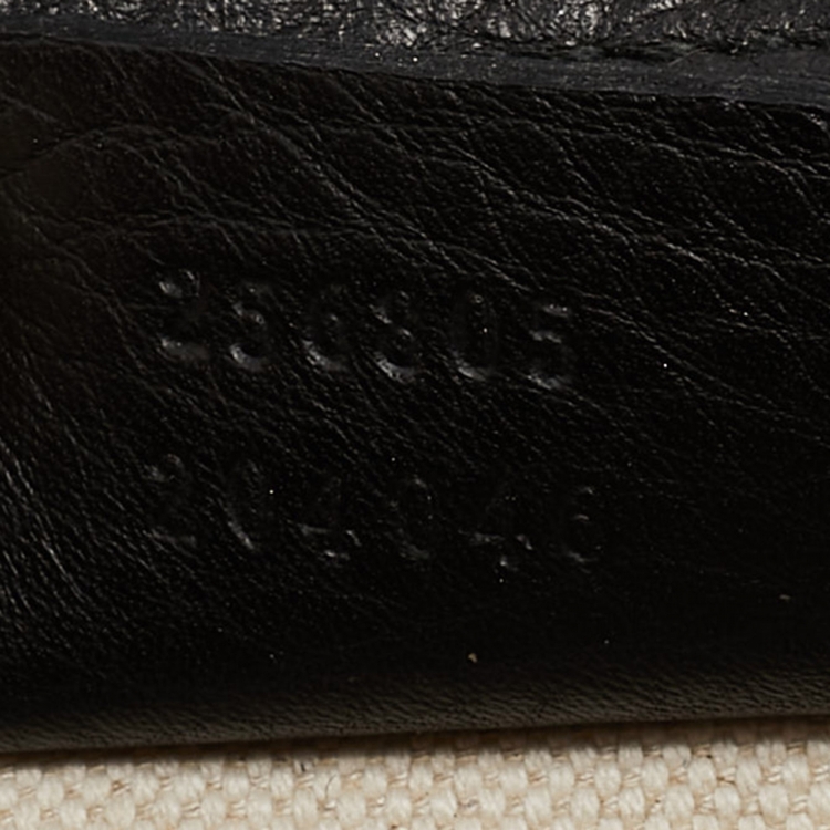 Pre Owned Gucci Black Leather Tassel New Bamboo Top Handle Bag