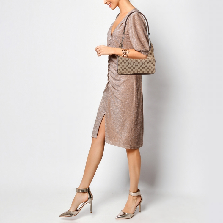 ショルダーバッグ・ポシェット GUCCI  Shoulder Bags Women Fabric Beige/Brown Gucci Brown GG Canvas Shoulder Bag Multiple colors Beige