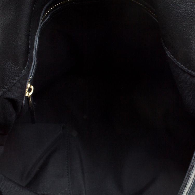 Pre Owned Gucci Black GG Canvas Medium Babouska Indy Top Handle Bag
