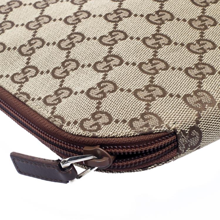 Pre Owned Gucci Beige GG Canvas Portfolio