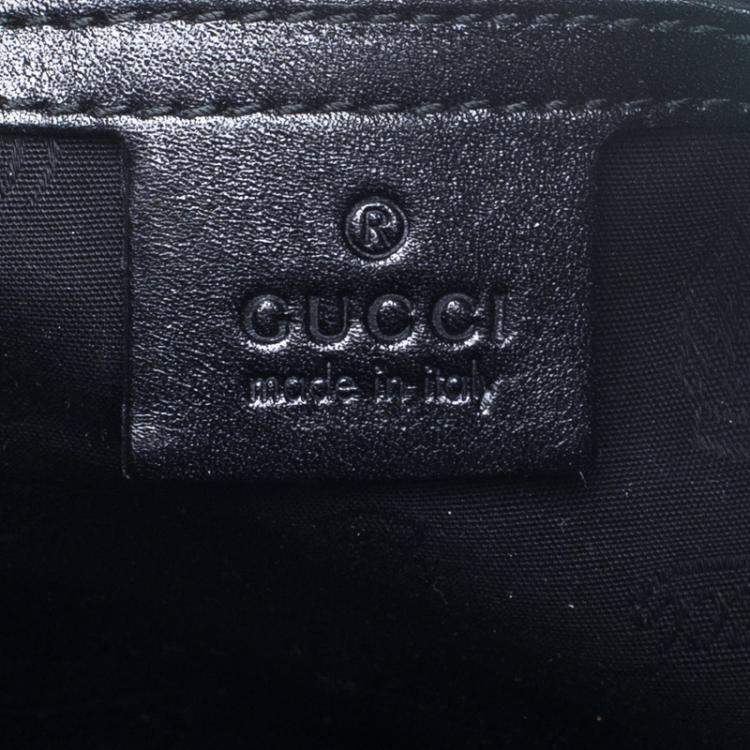 Pre Owned Gucci Black Imprime Canvas Joy Boston Bag