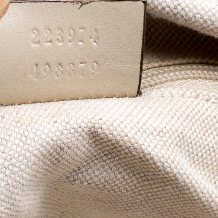 Pre Owned Gucci Beige GG Canvas Medium Sukey Boston Bag