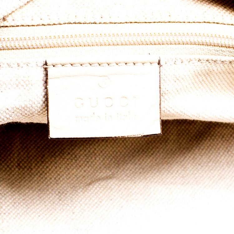 Pre Owned Gucci Beige GG Canvas Medium Sukey Boston Bag