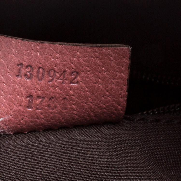 مملوكة مسبقًا Gucci Brown GG Suede Small Abbey Boston Bag