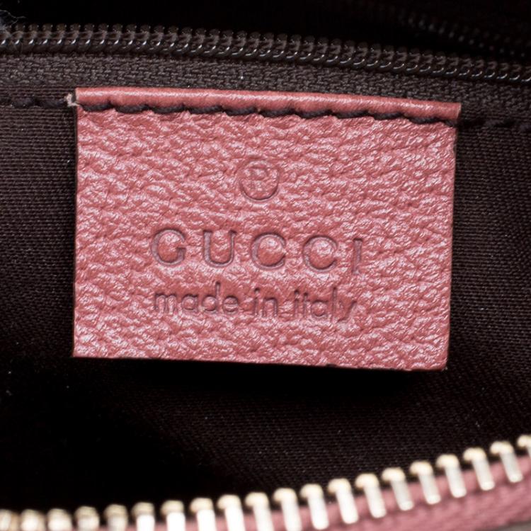 مملوكة مسبقًا Gucci Brown GG Suede Small Abbey Boston Bag