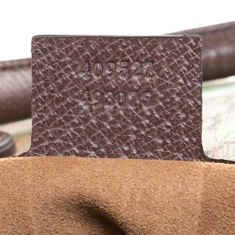 Pre Owned Gucci Beige/Brown Tian Print GG Supreme Canvas Medium Boston Bag