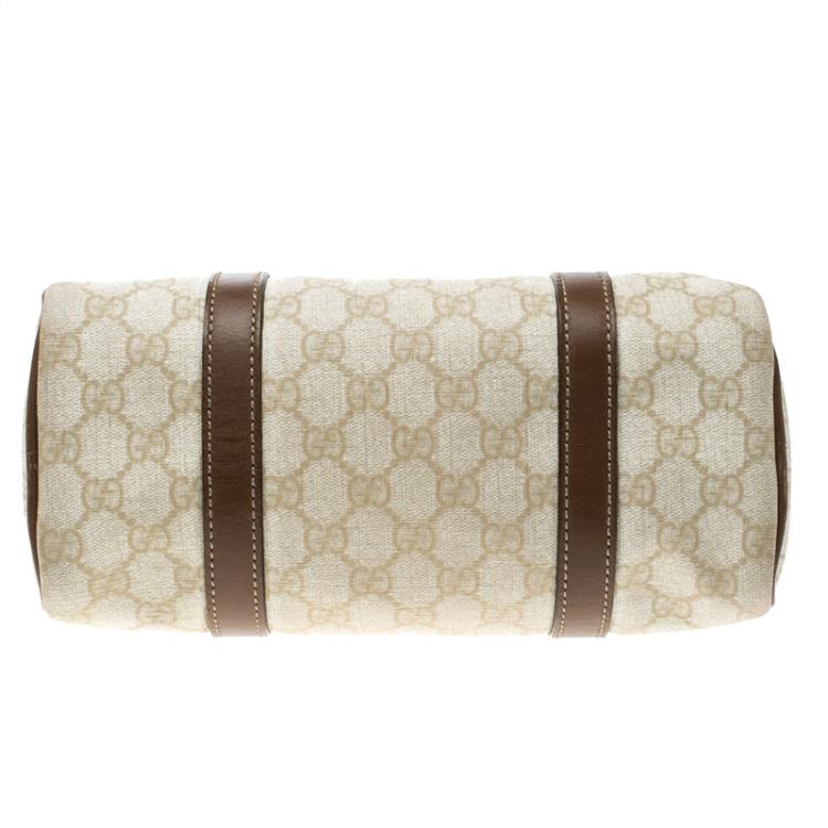 مملوكة مسبقًا Gucci Beige/Brown GG Coated Canvas Small Joy Boston Bag