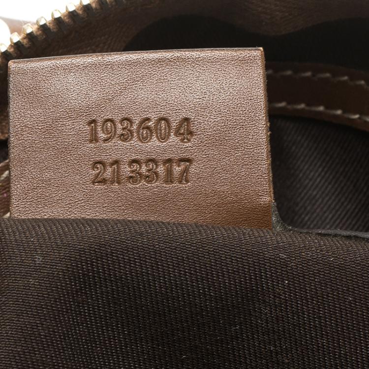 مملوكة مسبقًا Gucci Beige/Brown GG Coated Canvas Small Joy Boston Bag