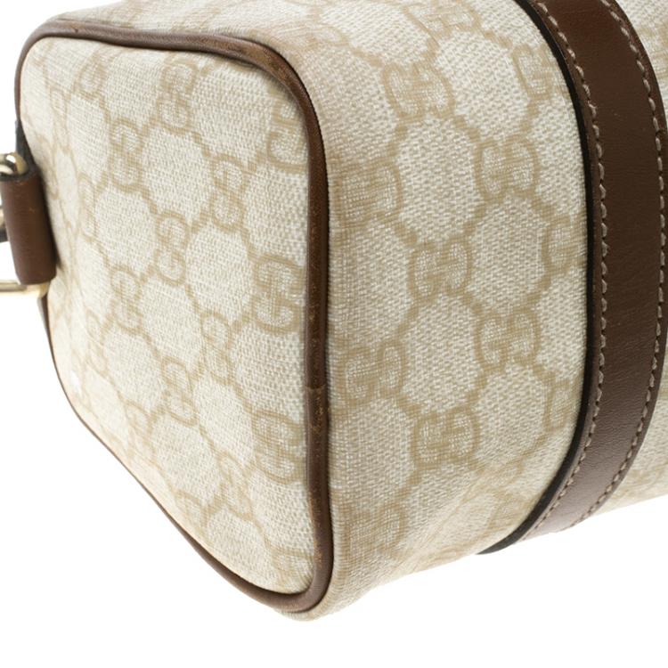 مملوكة مسبقًا Gucci Beige/Brown GG Coated Canvas Small Joy Boston Bag