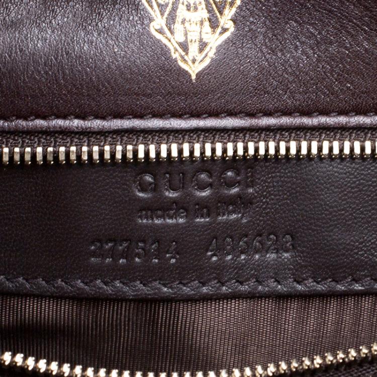Pre Owned Gucci Yellow/Brown Python Top Handle Bag