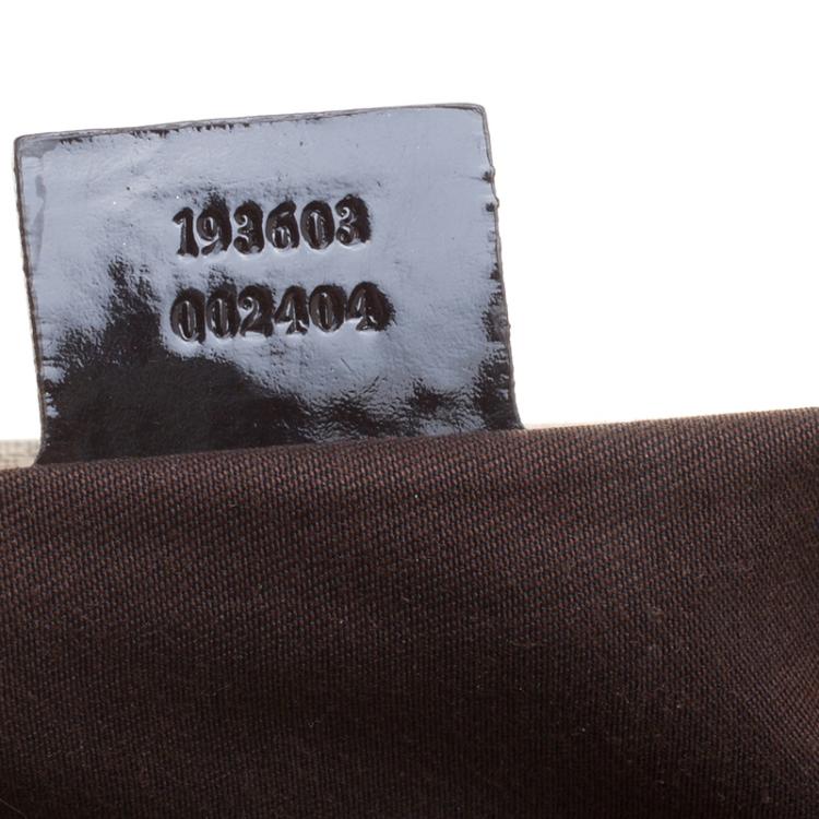 Pre Owned Gucci Beige/Brown GG Supreme Canvas and Leather Medium Joy Boston Bag