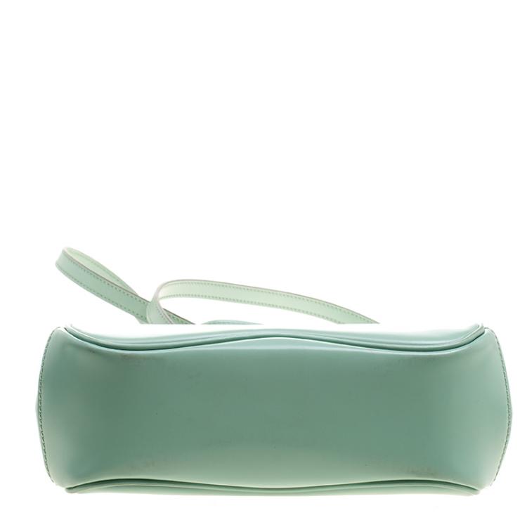 مملوكة مسبقًا Gucci Mint Green Patent Leather Mini Lady Lock Bamboo Top Handle Bag