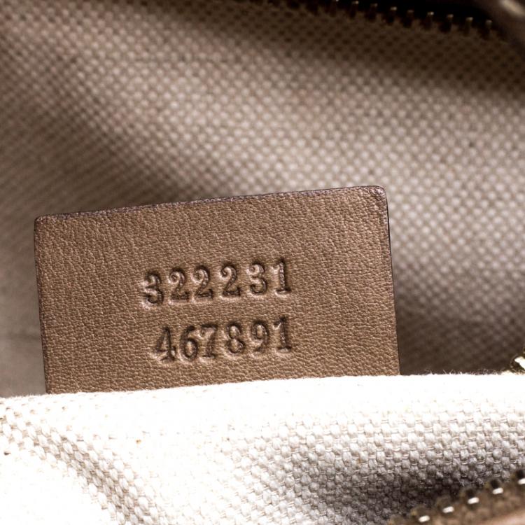 Pre Owned Gucci Beige GG Supreme Canvas Nice Boston Bag