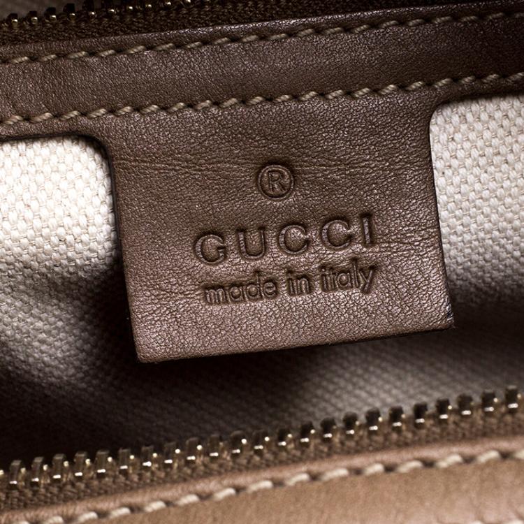 Pre Owned Gucci Beige GG Supreme Canvas Nice Boston Bag