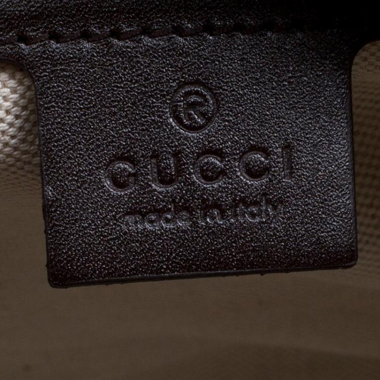 Pre Owned Gucci Beige/Brown Canvas Web Original GG Boston Bag