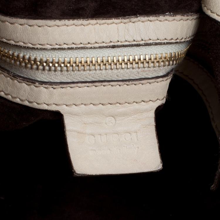 Pre Owned Gucci Beige GG Canvas Limited Edition Crest Patchwork Indy Top Handle Bag