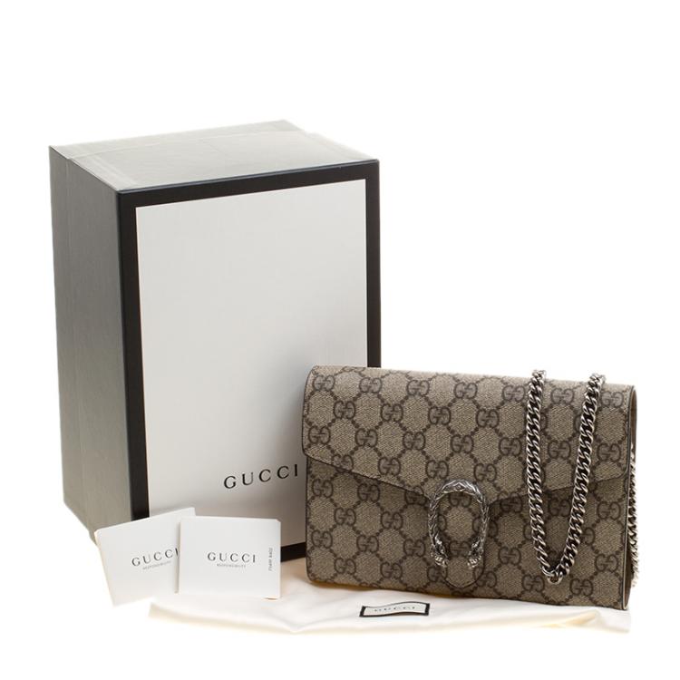 gucci dionysus gg supreme canvas wallet on a chain