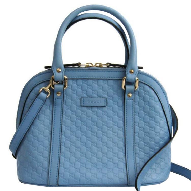 Gucci Baby Blue Microguccissima Leather Top Handle Bag Gucci | TLC
