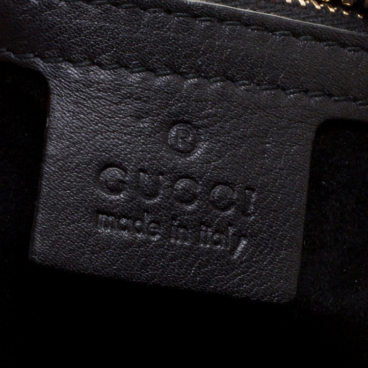Pre Owned Gucci Black Crocodile Large Aviatrix Satchel