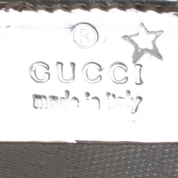 Pre Owned Gucci Silver GG Canvas Waist Belt Bag